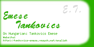 emese tankovics business card